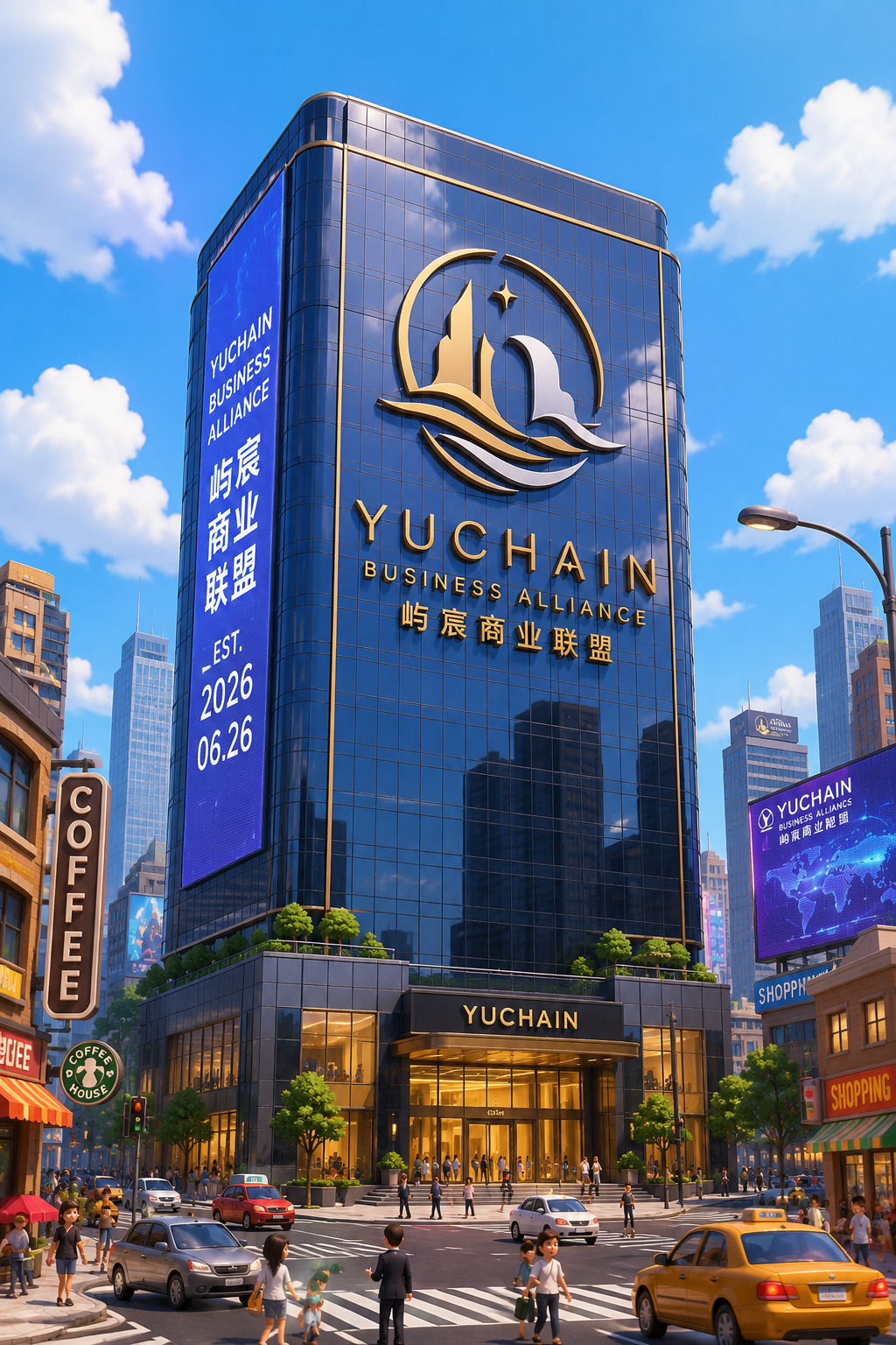 YUCHAIN 商业联盟城市建筑形象